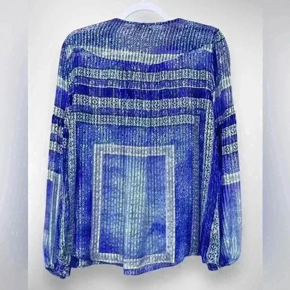 Womens Tie Front Silk Blouse by Parker Size Medium - Picture 3 of 9